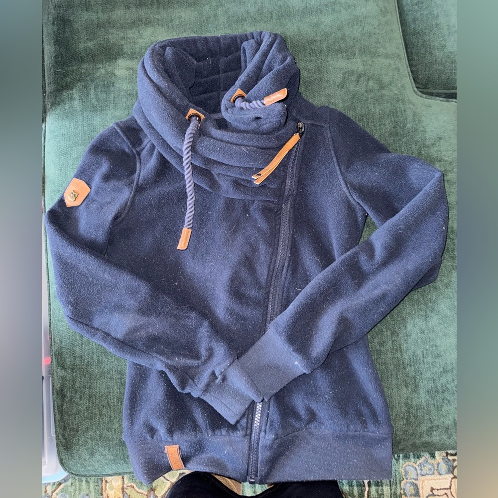 Naketano high neck blue sweater size S